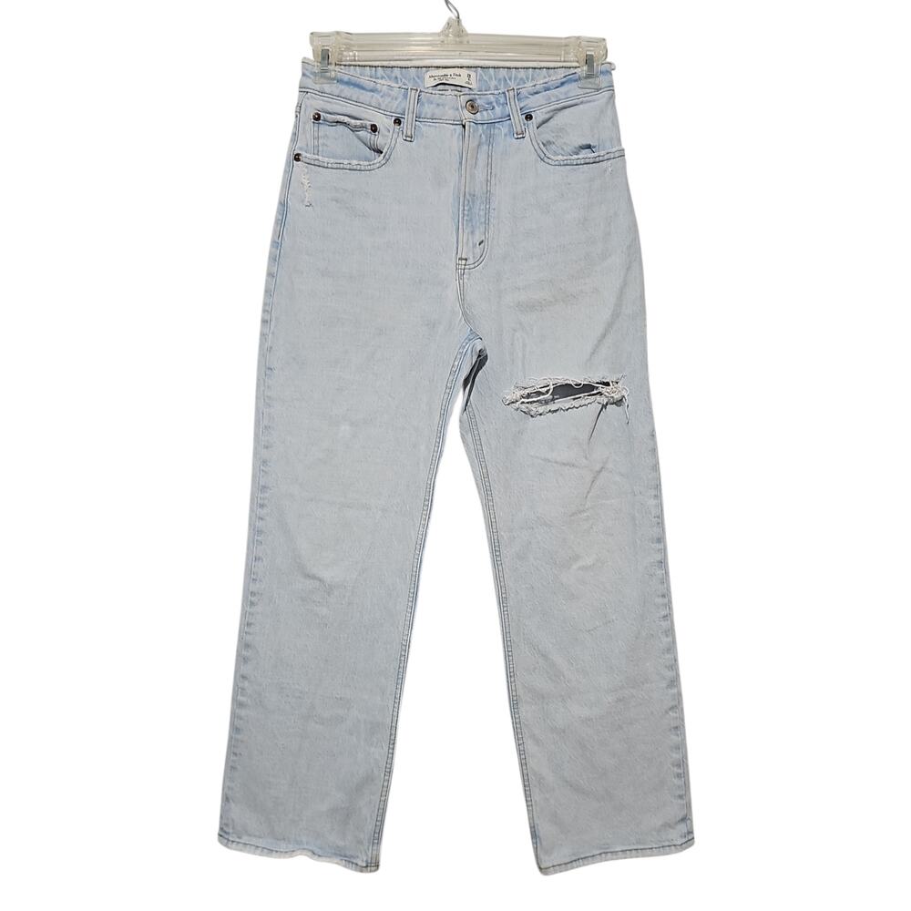 Abercrombie Fitch 90s Relaxed Jeans Curve Love Womens 28 6S Light Wash High Rise